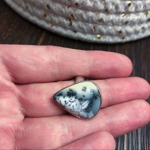 Dendritic , sterling silver statement ring